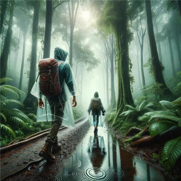 Disposable Rain Ponchos for Adults (5 Pack) - Picture 4 of 8